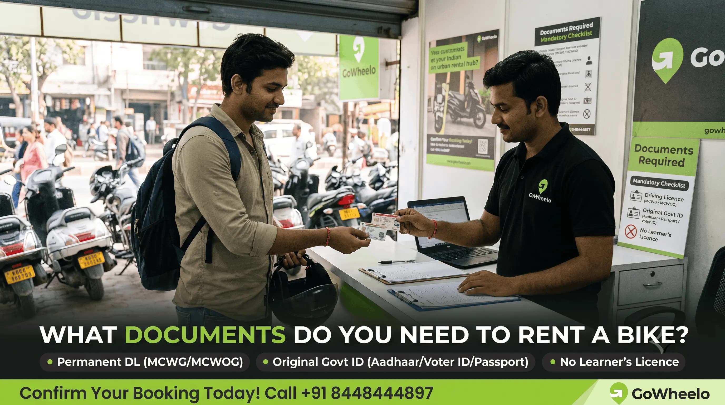Documents Required for Bike Rental in India | GoWheelo